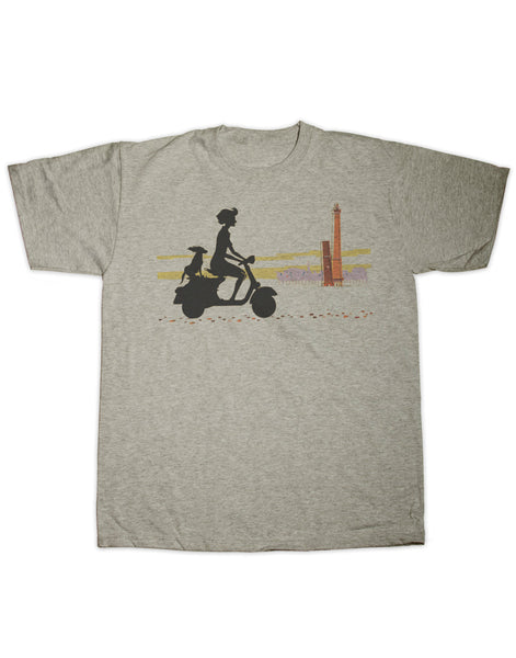 Scooter Girl & Dog T Shirt
