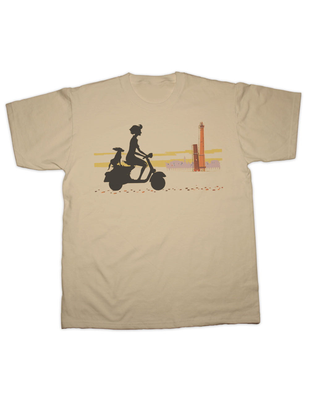 Scooter Girl & Dog T Shirt