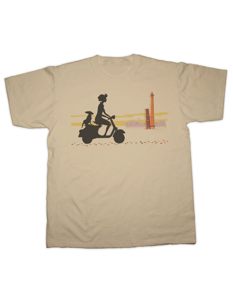 Scooter Girl & Dog T Shirt