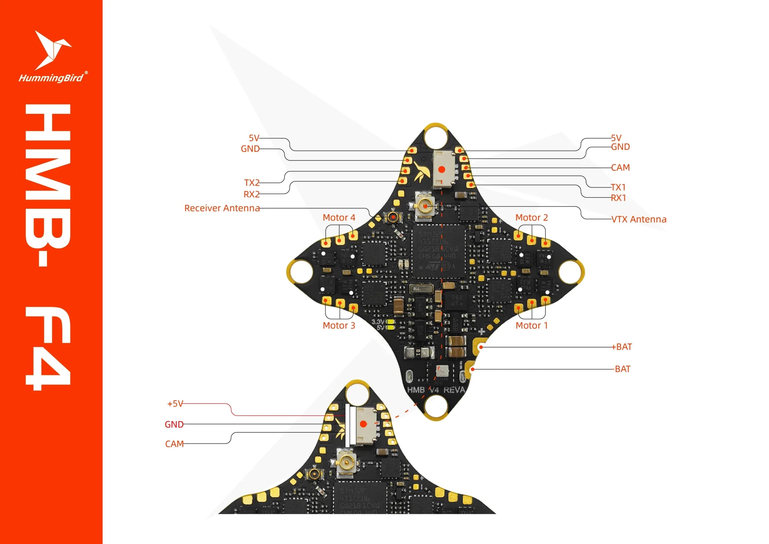 Hummingbird V4 with SmartMax 400mw VTX ELRS2.4G AIO Flight Controller