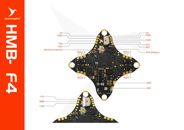 Hummingbird V4 with SmartMax 400mw VTX ELRS2.4G AIO Flight Controller
