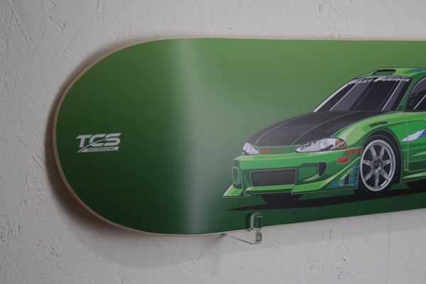 Fast and Furious inspired Mitsubishi Eclipse Skate Deck Wall Art