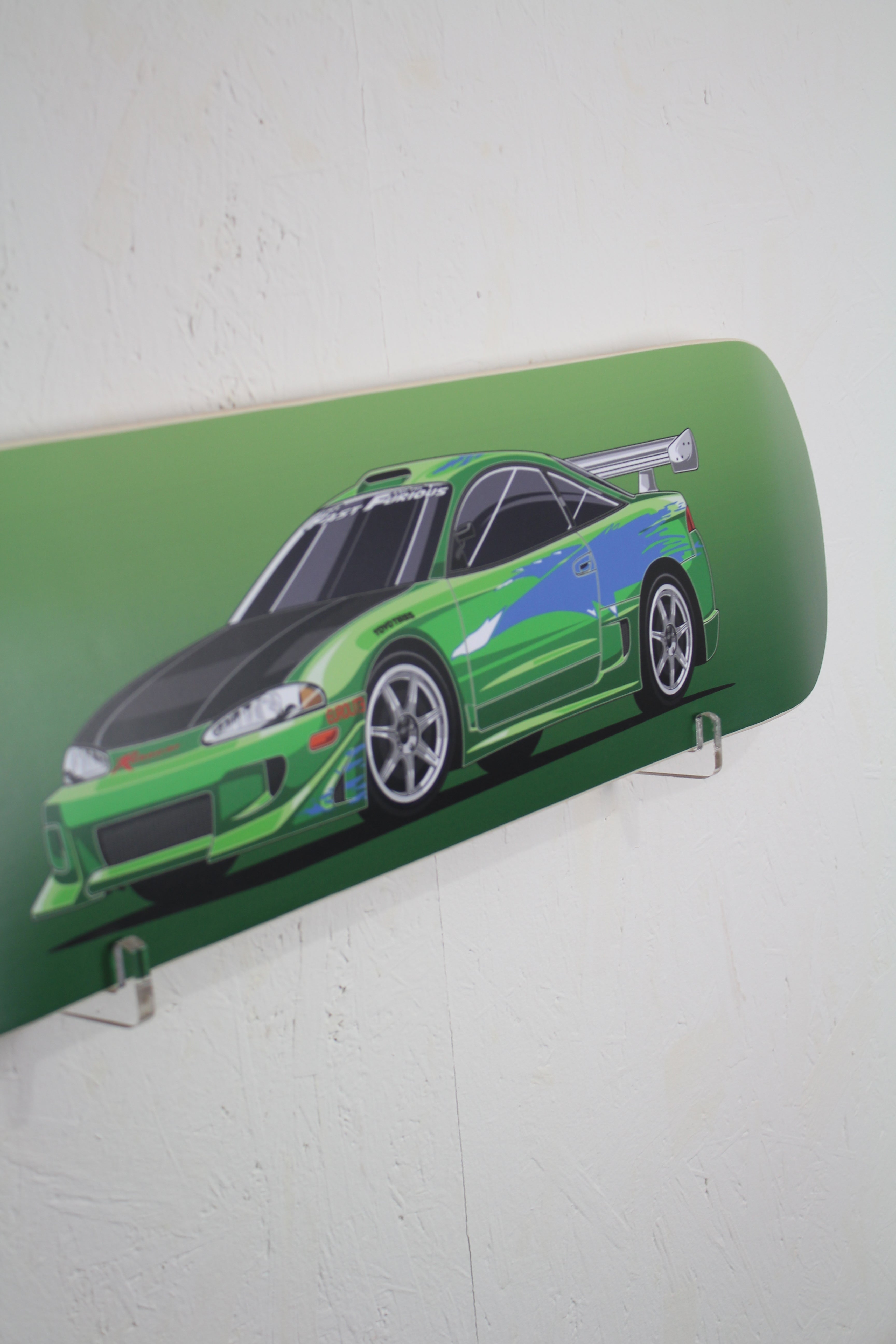 Fast and Furious inspired Mitsubishi Eclipse Skate Deck Wall Art