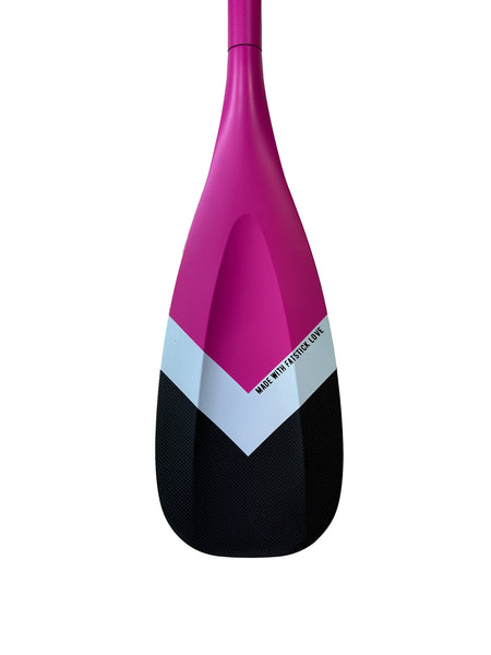 FREE BAG | 3 Piece Full Carbon Paddle Board Paddle - Blue/Pink/Black