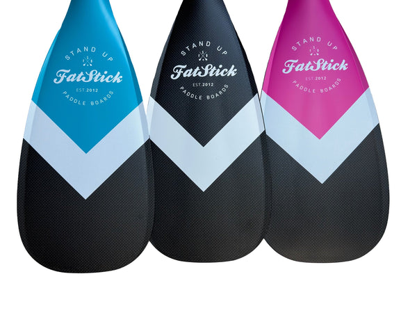 FREE BAG | 3 Piece Full Carbon Paddle Board Paddle - Blue/Pink/Black