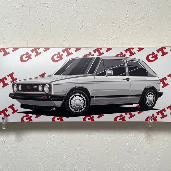 VW Golf (Mk1) GTI Skate Deck Wall Art