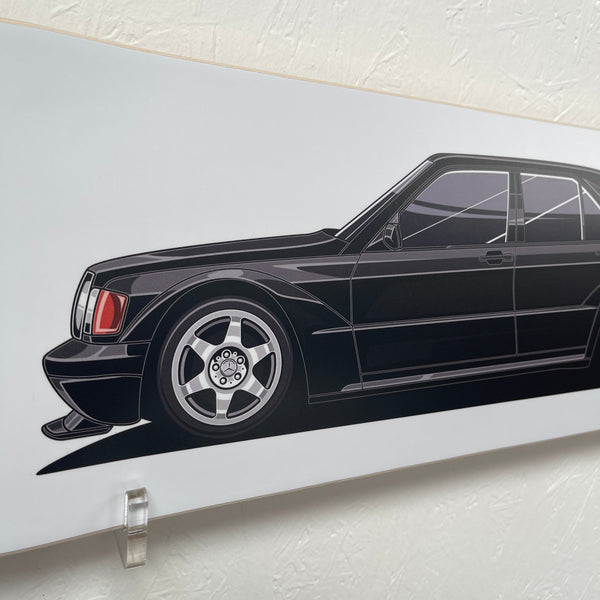 Mercedes-Benz 190E Skate Deck Wall Art