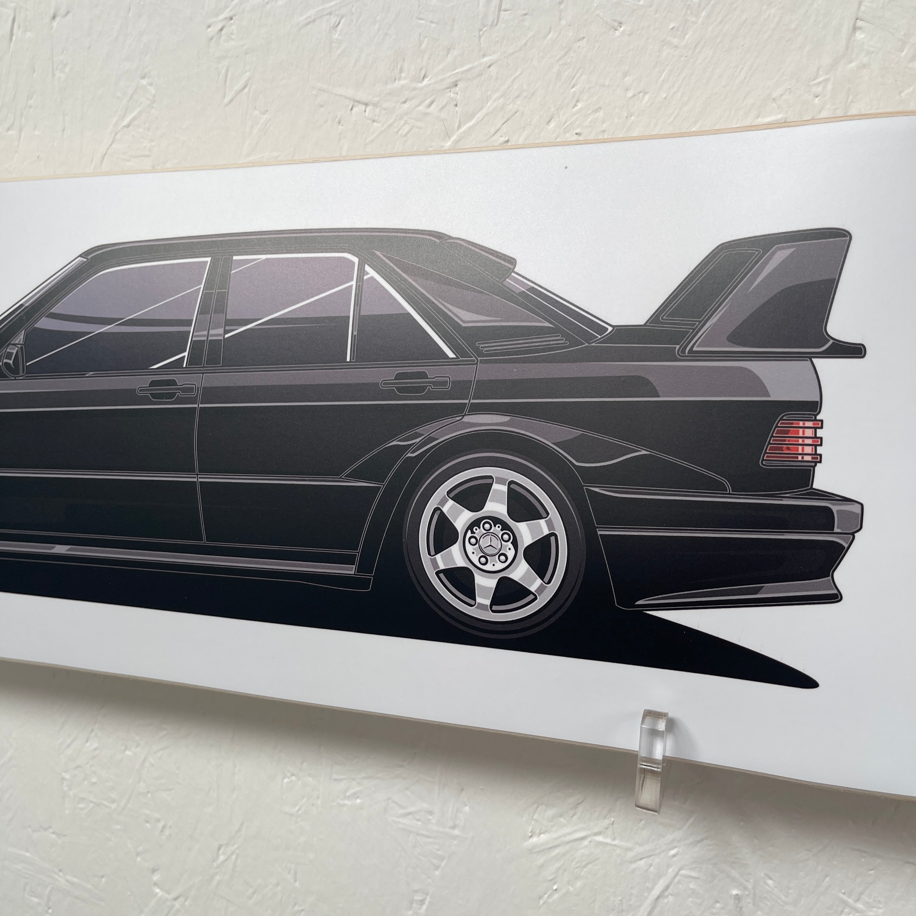 Mercedes-Benz 190E Skate Deck Wall Art