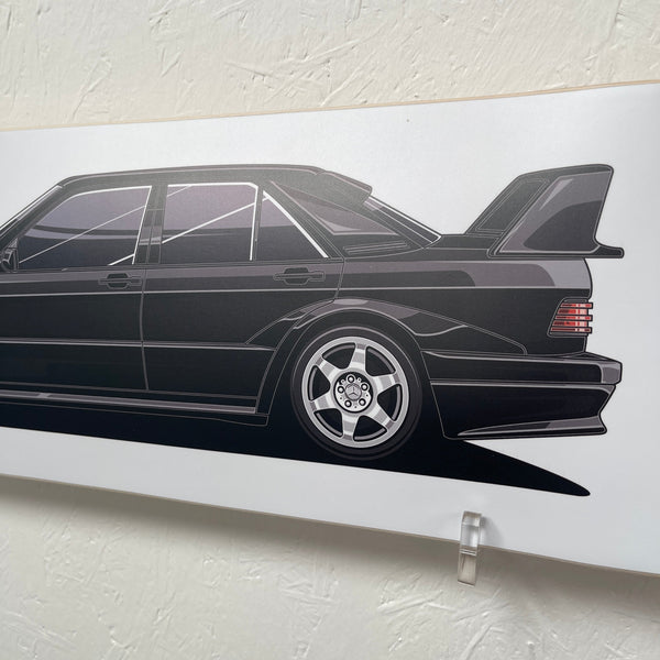 Mercedes-Benz 190E Skate Deck Wall Art