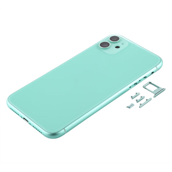 Back Housing Cover with SIM Card Tray & Side keys & Camera Lens for iPhone 11