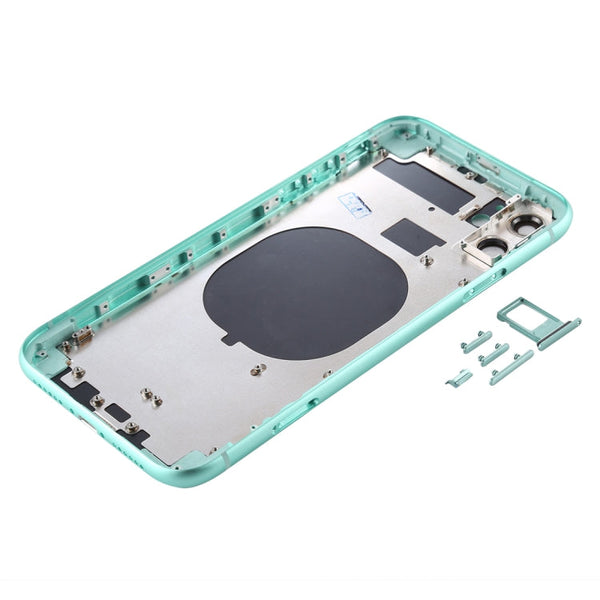 Back Housing Cover with SIM Card Tray & Side keys & Camera Lens for iPhone 11