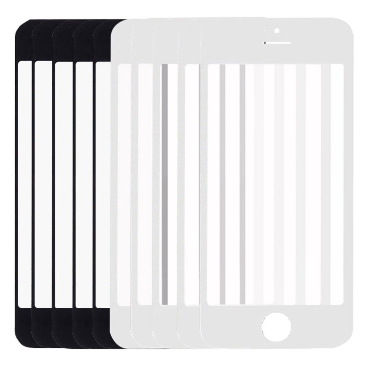 5 PCS Black + 5 PCS White for iPhone 5 & 5S Front Screen Outer Glass Lens, 5 Black 5 White for i5 & 5S