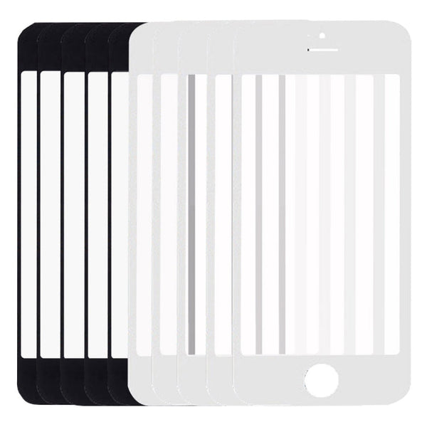 5 PCS Black + 5 PCS White for iPhone 5 & 5S Front Screen Outer Glass Lens, 5 Black 5 White for i5 & 5S