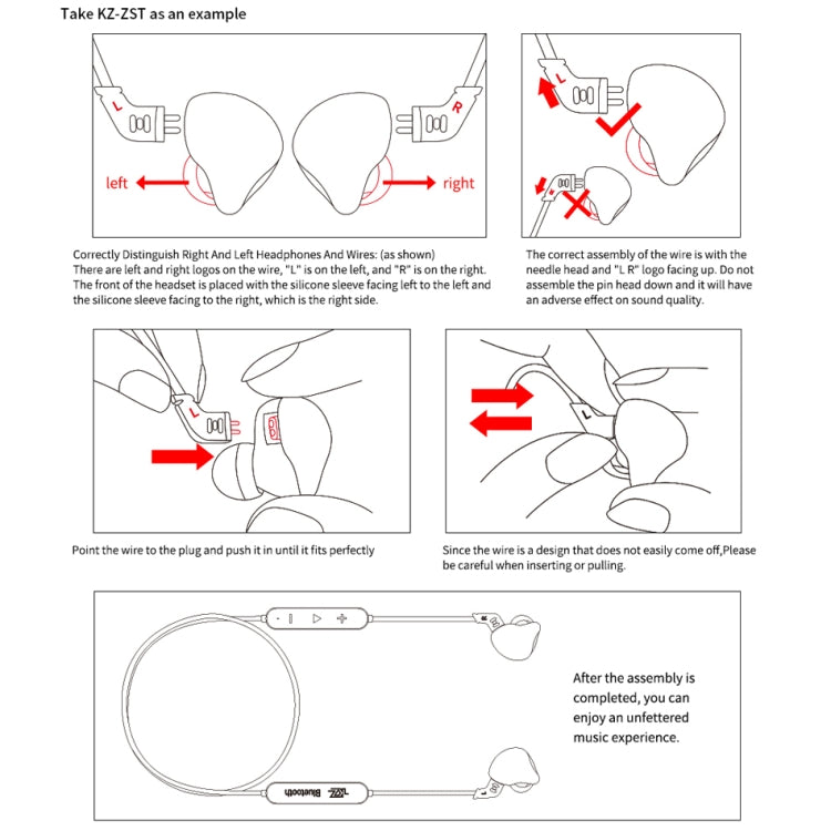 KZ Waterproof High Fidelity Bluetooth Upgrade Cable for KZ ZSN Earphones