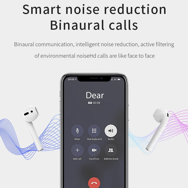 i9 Touch Wireless TWS Sport Bilateral Stereo Bluetooth 5.0 Headset with Charging Box, Touch Version