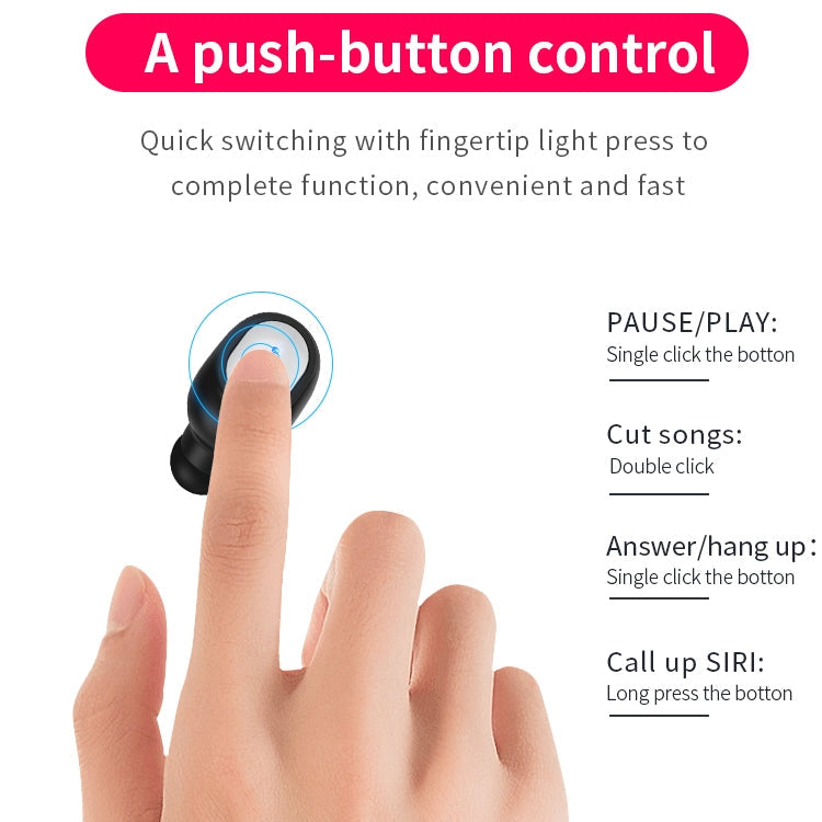 Q2 TWS Bluetooth 5.0 Binaural Stereo Wireless Sports Bluetooth Earphone