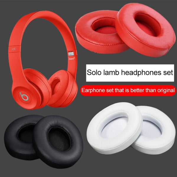 1 Pair Leather Headphone Protective Case for Beats Solo2.0 / Solo3.0, Wireless Version