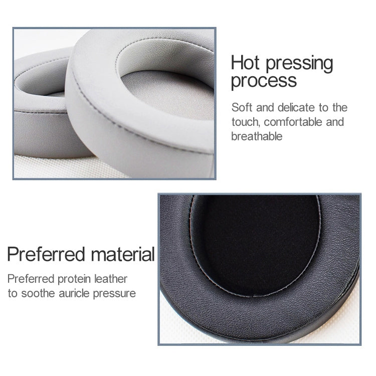 2 PCS For Razer Kraken 7.1 V2 Headphone Cushion Sponge Grey Net Cover Earmuffs Replacement Earpads, For Razer Kraken 7.1 V2 (Grey)