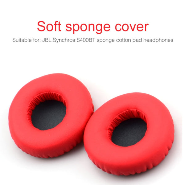 2pcs For JBL Synchros S400BT Headphones Imitation Leather + Memory Foam Soft Earphone Protective Cover Earmuffs, For Synchros S400BT White, For Synchros S400BT Black