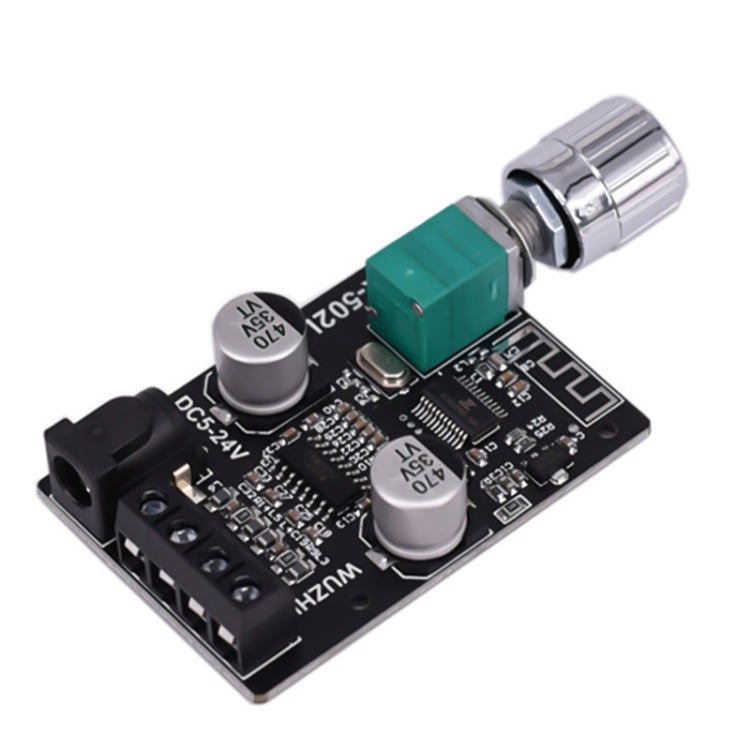 ZK-502L Bluetooth 5.0 12/24V Wireless Stereo Audio Digital Power Amplifier Board 50Wx2 Bluetooth Amp Amplificador, without Shell, ZK-502L without Shell