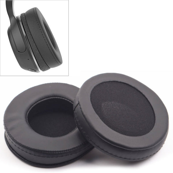 2 PCS For Skullcandy / HESH 2.0 HESH Thickened Earphone Cushion Cover Earmuffs Replacement Earpads with White Thread Sewing(Black)