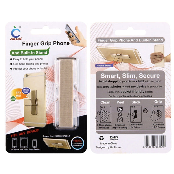 2 in 1 Adjustable Universal Mini Adhesive Holder Stand + Slim Finger Grip, Size: 7.3 x 2.2 x 0.3 cm