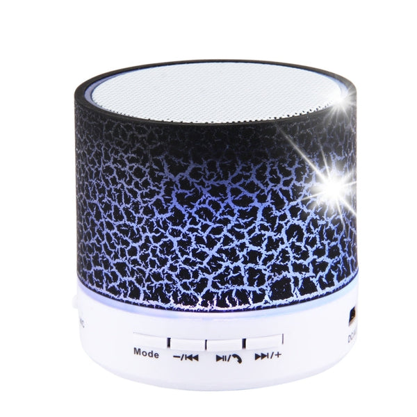 A9 Mini Portable Glare Crack Bluetooth Stereo Speaker with LED Light, Built-in MIC, Support Hands-free Calls & TF Card
