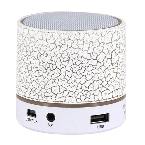A9 Mini Portable Glare Crack Bluetooth Stereo Speaker with LED Light, Built-in MIC, Support Hands-free Calls & TF Card