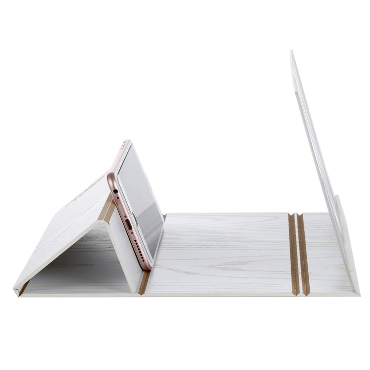12.0 inch Universal Foldable Portable Wood + Organic Glass Eyeshield 3D Video Mobile Phone Screen Magnifier Bracket Enlarge with Holder for All Smartphones, Size: 260*190*8mm
