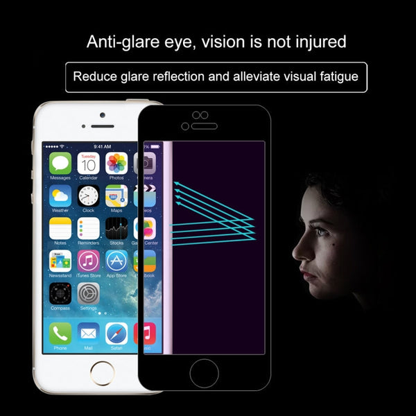 Anti-scratch 9H 10D Full Screen Purple-ray Tempered Glass Film for iPhone 6 & 6S