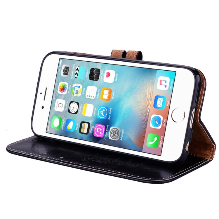 For iPhone 6 Plus & 6s Plus Business Style Oil Wax Texture Horizontal Flip Leather Case with Holder & Card Slots & Wallet