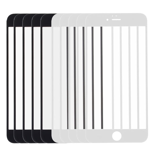5 PCS Black + 5 PCS White for iPhone 6s & 6 Front Screen Outer Glass Lens, 5 Black 5 White for i6s