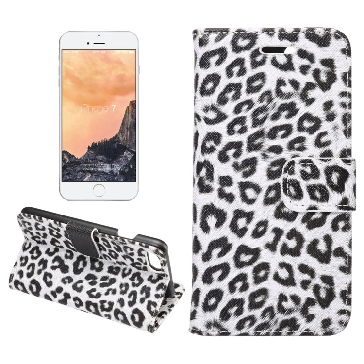For  iPhone 8 & 7  Leopard Pattern Horizontal Flip Leather Case with Holder & Card Slots & Wallet