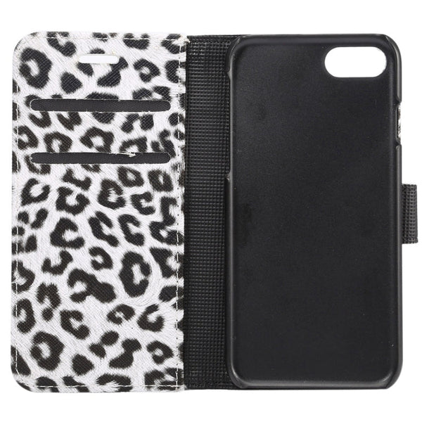 For  iPhone 8 & 7  Leopard Pattern Horizontal Flip Leather Case with Holder & Card Slots & Wallet