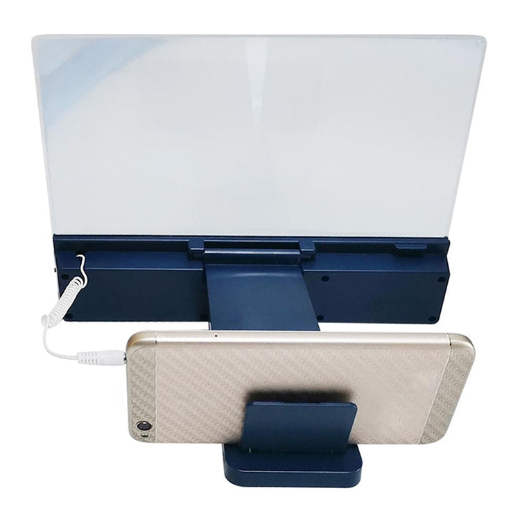 F5 12 inch Universal Mobile Phone Screen Amplifier HD Video Amplifier with Stand & Speaker, Charging Version, 12 inch Charging Version