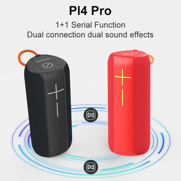 HOPESTAR P14 Pro Portable Outdoor Waterproof Wireless Bluetooth Speaker, Support Hands-free Call & U Disk & TF Card & 3.5mm AUX & FM, P14 Pro Black, P14 Pro Grey, P14 Pro Blue, P14 Pro Red