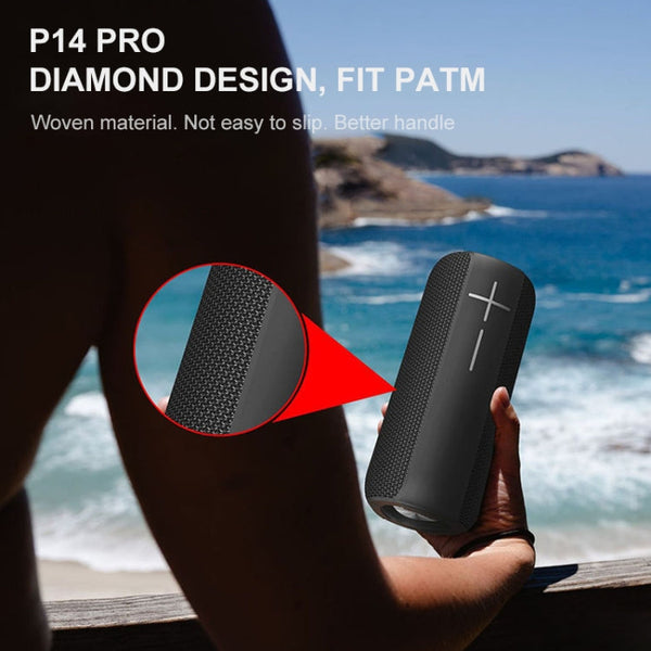 HOPESTAR P14 Pro Portable Outdoor Waterproof Wireless Bluetooth Speaker, Support Hands-free Call & U Disk & TF Card & 3.5mm AUX & FM, P14 Pro Black, P14 Pro Grey, P14 Pro Blue, P14 Pro Red