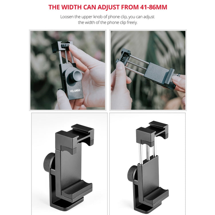 YELANGU PC03 Folding Phone Holder Horizontal Vertical Shooting Phone Clamp Holder Bracket, PC03