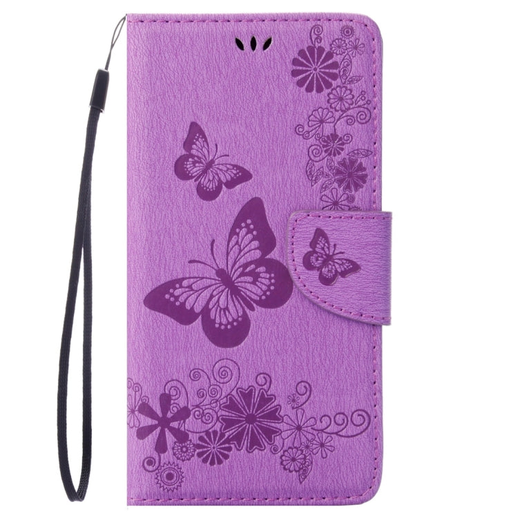 For  iPhone 8 & 7   Pressed Flowers Butterfly Pattern Horizontal Flip Leather Case with Holder & Card Slots & Wallet