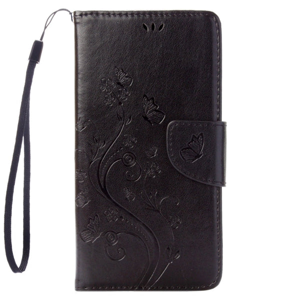 For  iPhone 8 & 7  Pressed Flowers Horizontal Flip Leather Case with Holder & Card Slots & Wallet
