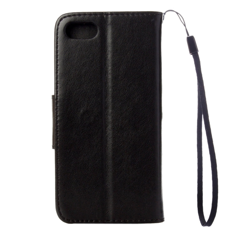 For  iPhone 8 & 7  Pressed Flowers Horizontal Flip Leather Case with Holder & Card Slots & Wallet