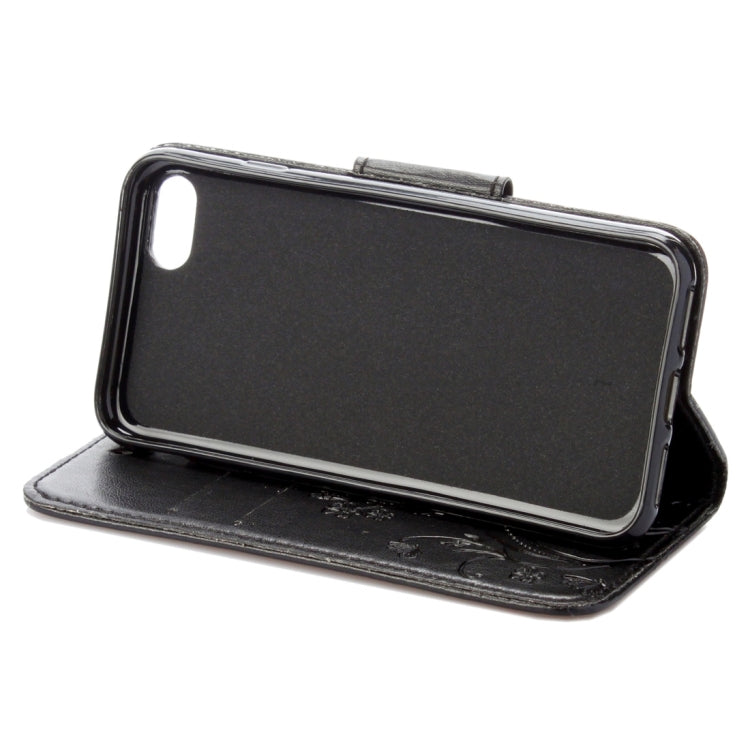 For  iPhone 8 & 7  Pressed Flowers Horizontal Flip Leather Case with Holder & Card Slots & Wallet