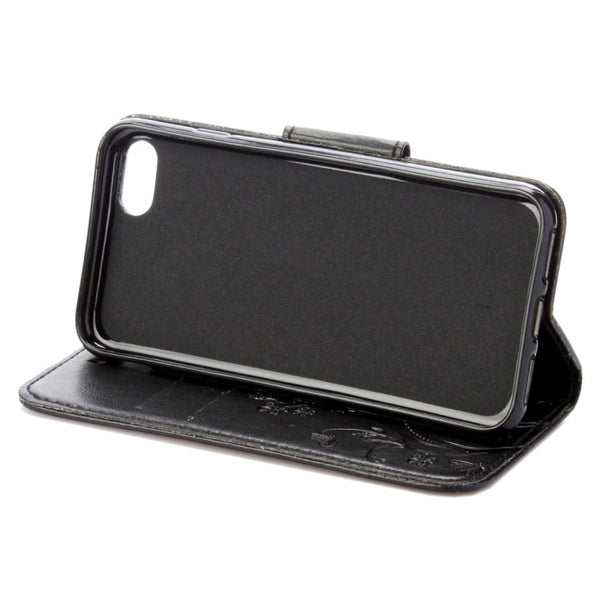 For  iPhone 8 & 7  Pressed Flowers Horizontal Flip Leather Case with Holder & Card Slots & Wallet