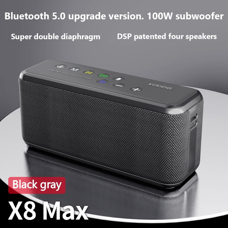 XDOBO X8 Max 100W Wireless Bluetooth Speaker Outdoor Subwoofer Support TWS & TF Card & U Disk