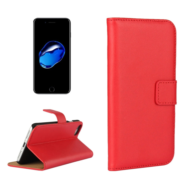 For  iPhone 8 & 7  Genuine Split Horizontal Flip Leather Case with Holder & Card Slots & Wallet