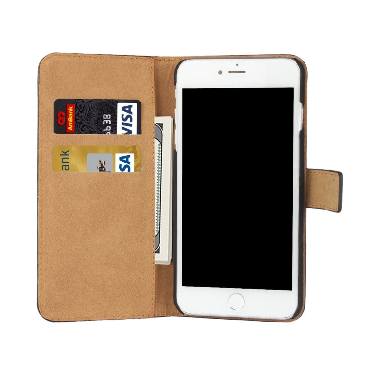 For  iPhone 8 & 7  Genuine Split Horizontal Flip Leather Case with Holder & Card Slots & Wallet