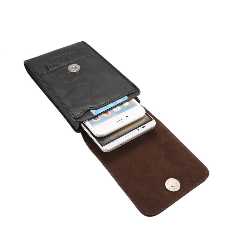 6.3 inch and Below Universal Crazy Horse Texture 3 Pouches Vertical Flip Leather Case with Belt Hole & Climbing Buckle for Galaxy Note 8, Sony, Huawei, Meizu, Lenovo, ASUS, Cubot, Oneplus, Oukitel, Xiaomi, DOOGEE, Vkworld, and other Smartphones