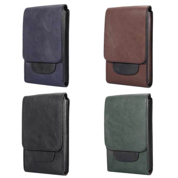 6.3 inch and Below Universal Crazy Horse Texture 3 Pouches Vertical Flip Leather Case with Belt Hole & Climbing Buckle for Galaxy Note 8, Sony, Huawei, Meizu, Lenovo, ASUS, Cubot, Oneplus, Oukitel, Xiaomi, DOOGEE, Vkworld, and other Smartphones