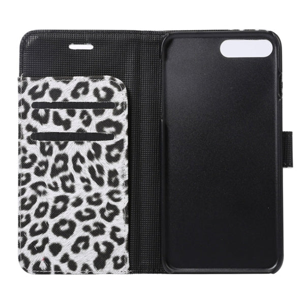 For iPhone 8 Plus & 7 Plus   Leopard Texture Horizontal Flip Leather Case with Holder & Card Slots & Wallet