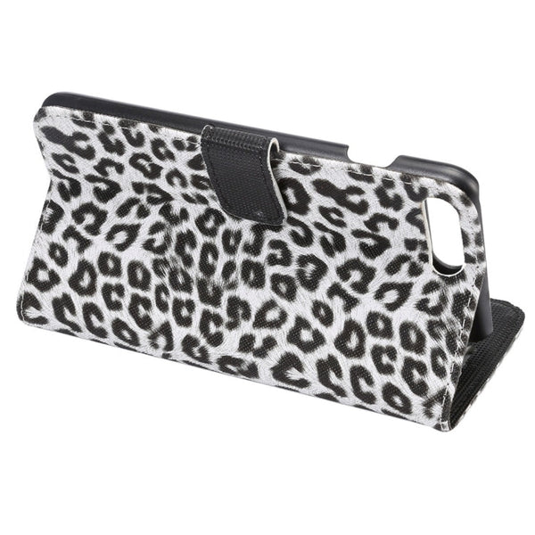 For iPhone 8 Plus & 7 Plus   Leopard Texture Horizontal Flip Leather Case with Holder & Card Slots & Wallet